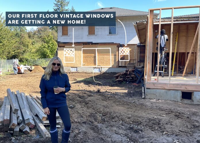 How We Are Repurposing The Original Living Room Windows At The Farmhouse In The PANTRY(??)