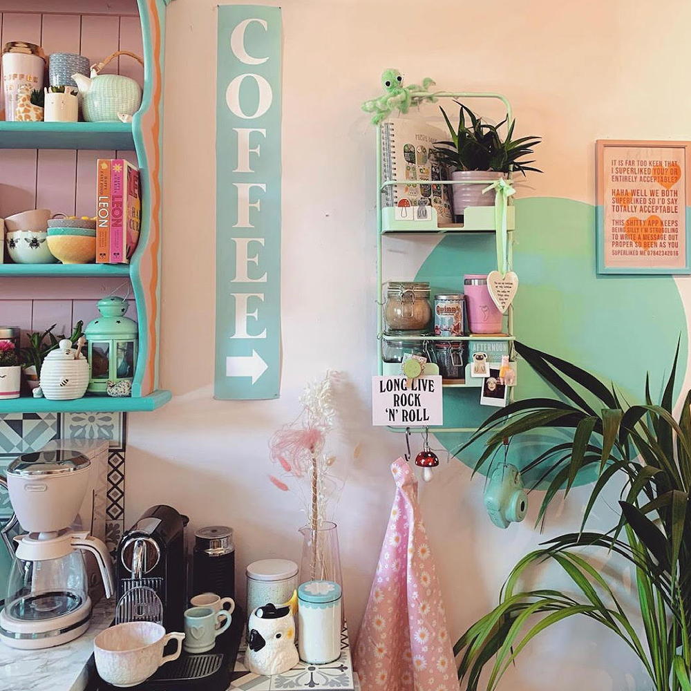A dull kitchen was given an injection of colour and pattern for less than £250