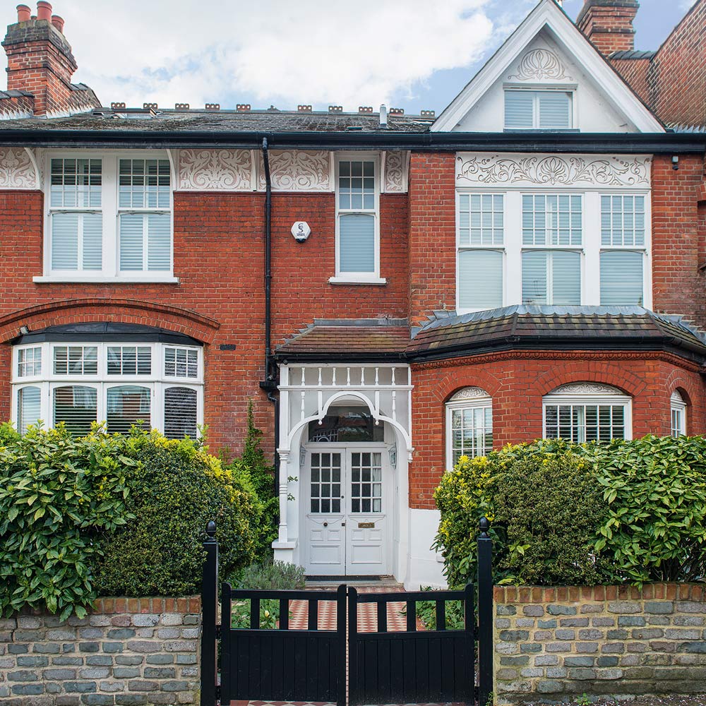 Edwardian double fronted house with glazed door exterior