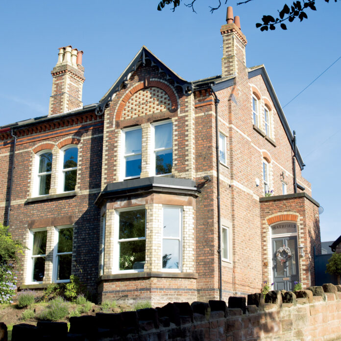 Victorian semi house, red brick