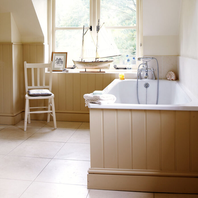 Bathroom with tongue and groove