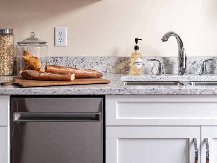 A clean kitchen with food on the counter