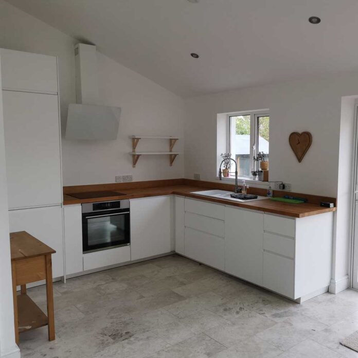 white kitchen before renovation