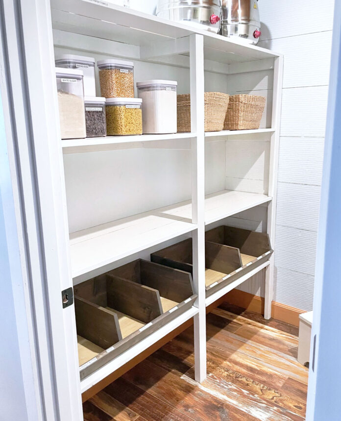 diy pantry shelving