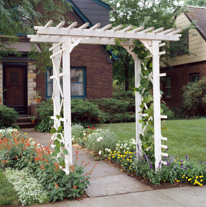 How to Build a Simple Entry Arbor for a Charming Front Yard | Better Homes  & Gardens