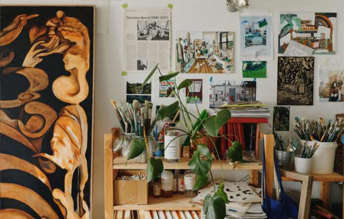 Inside Painter Kirsty Budge’s Apartment Studio