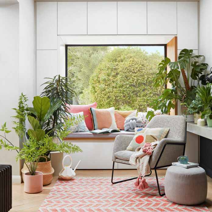 square window in living room