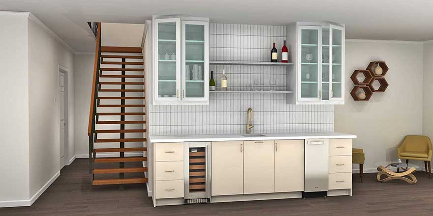 Wine is a key theme for these tipplers and their IKEA home bar designs