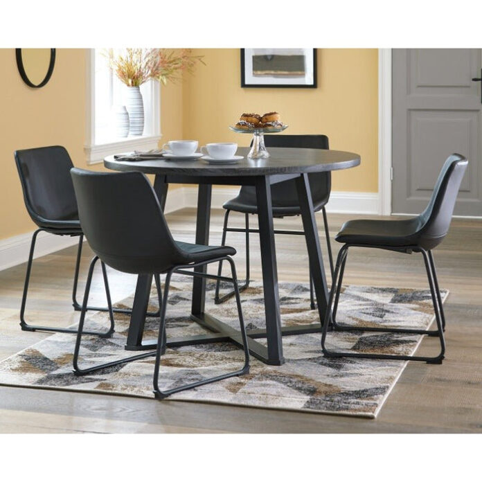 black round dining table