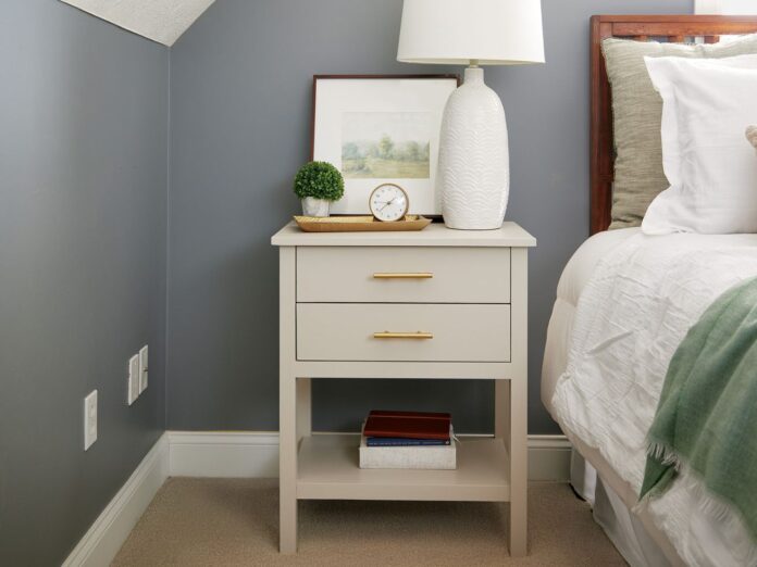 Nightstand in a bedroom.