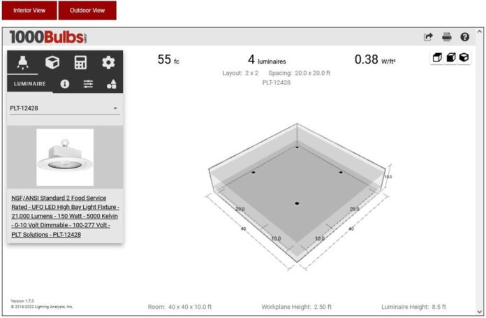 New Lighting Tool Calculates Number of Fixtures Needed