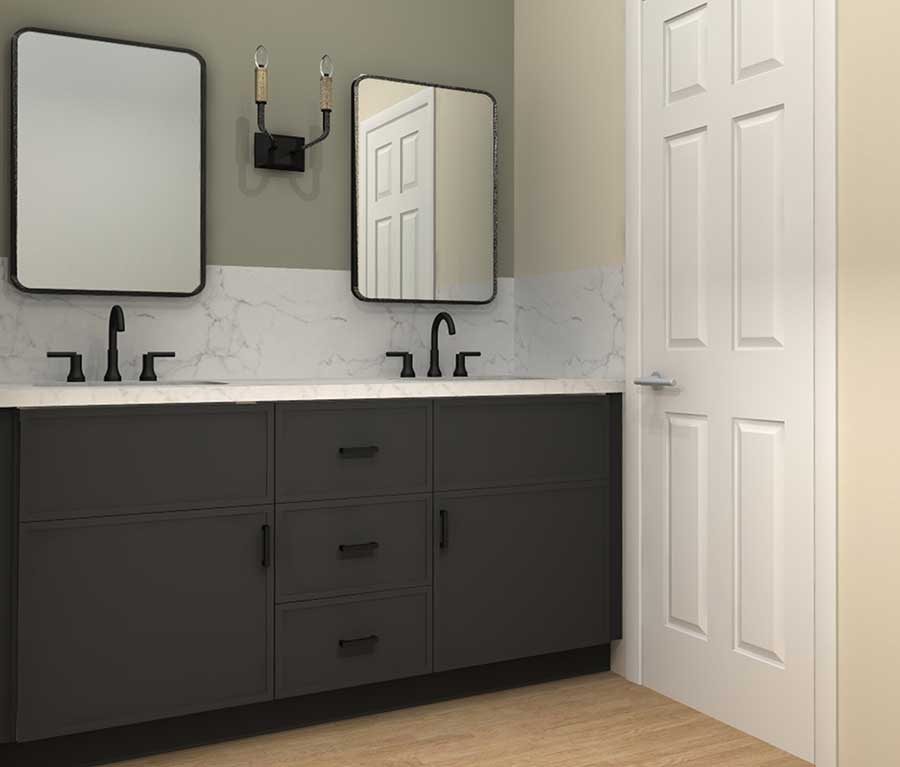 Semihandmade’s Fronts Add Furniture Quality to IKEA Master Bathrooms