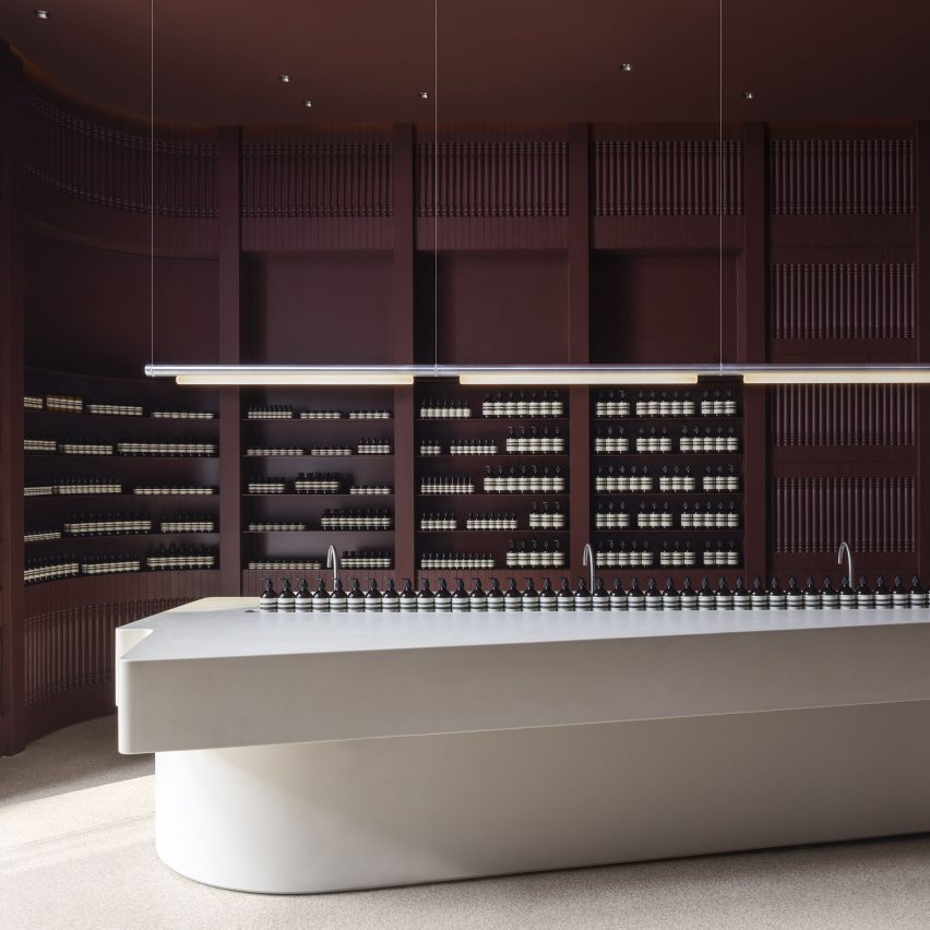 Counter at Aesop Yorkville store