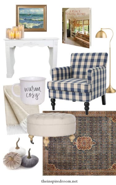 An Inviting Curl Up By The Fire Mood Board Get The Mood With A Faux Fireplace Mantel