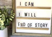 letter board with letetrs