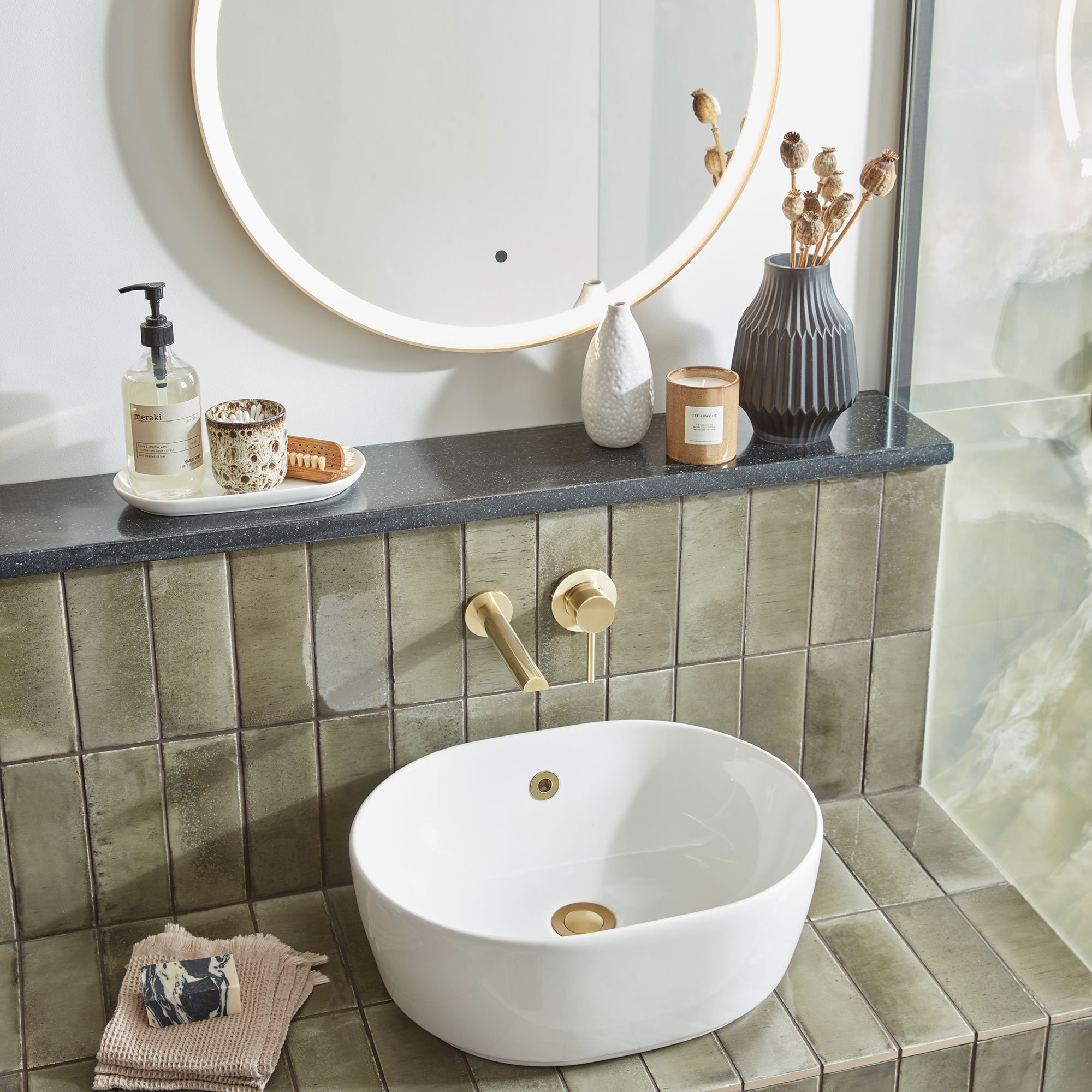 Warm up your bathroom this Autumn with brass