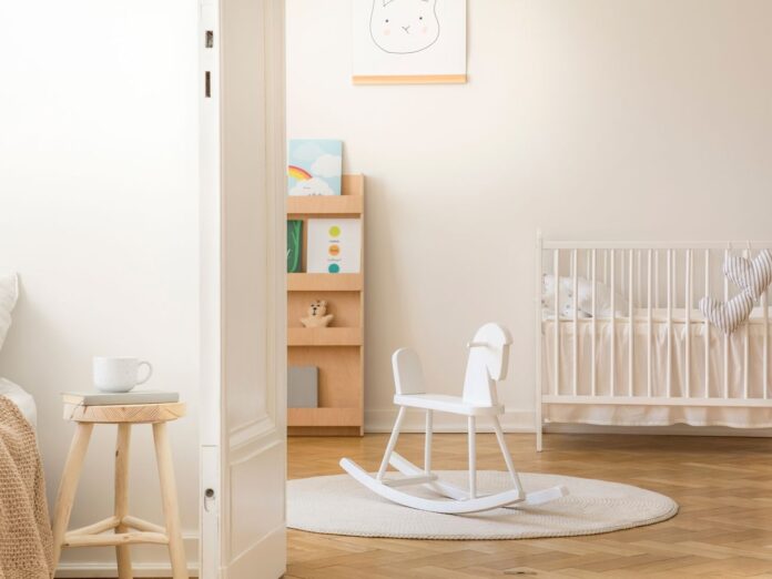 Crib in baby’s room