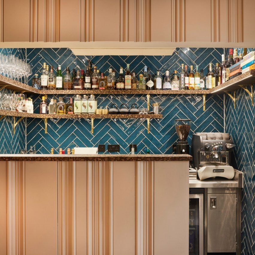 Front of bar at Apricity restaurant by Object Space Place