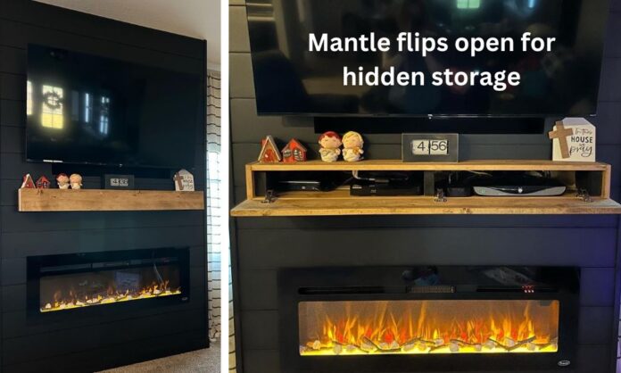 mantle with hidden storage