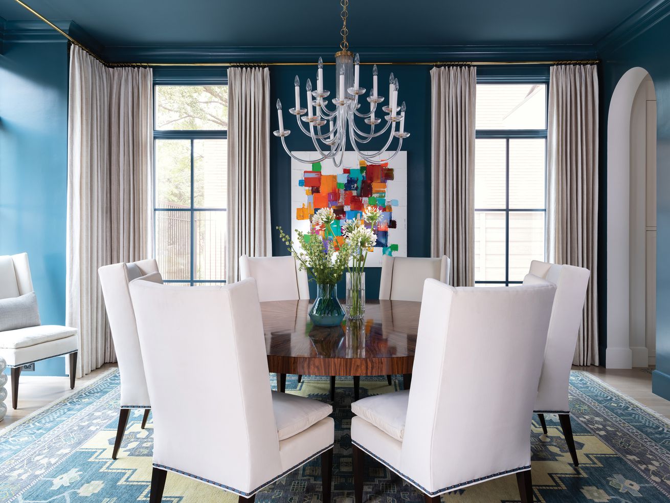 A dining room with a dramatic Twist