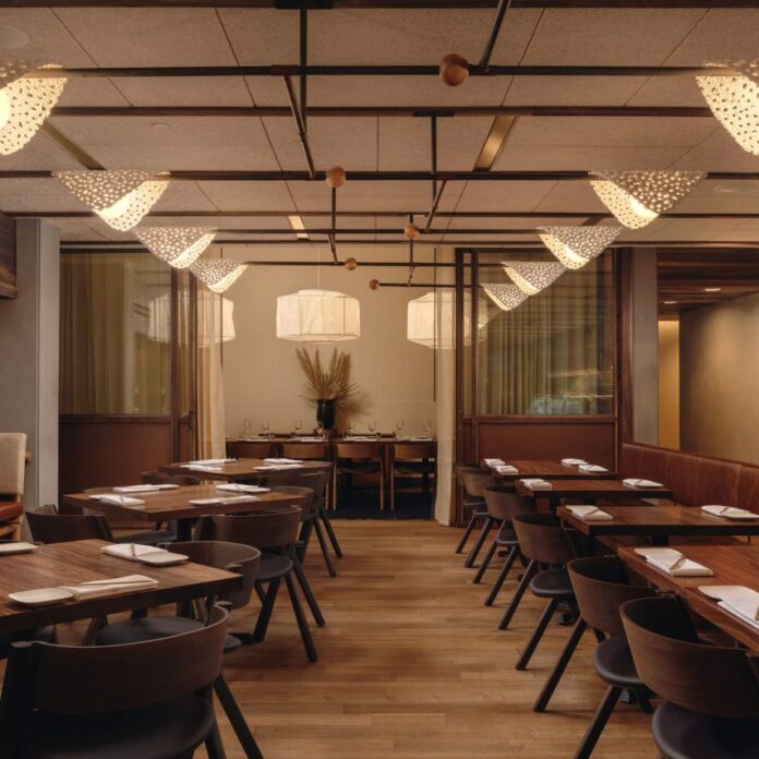 Cosy interior of Uchiko restaurant in Houston