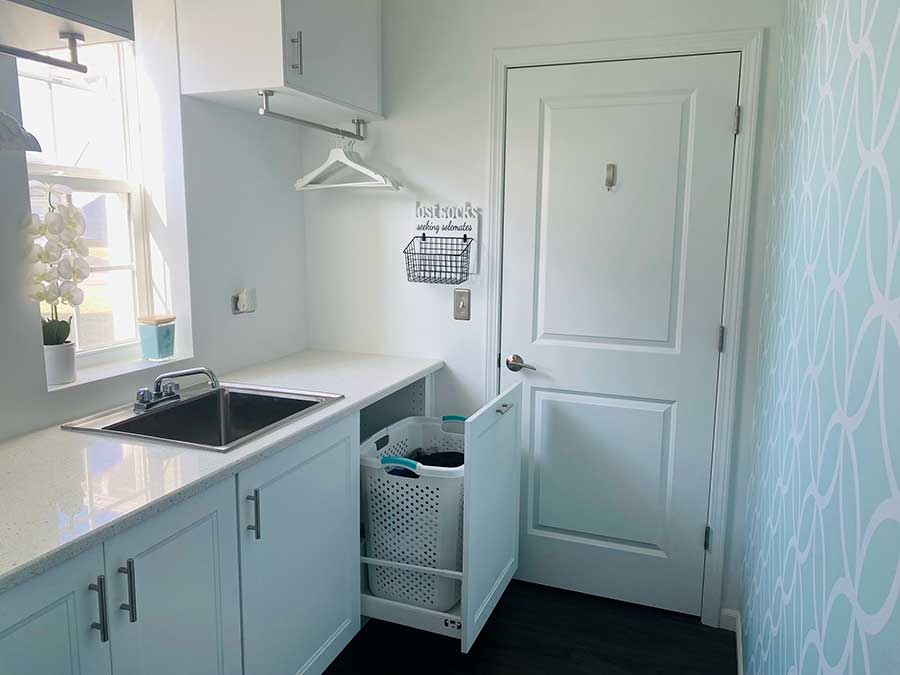 A Small Laundry Room Design Making Good Use of Space – With IKEA Cabinets