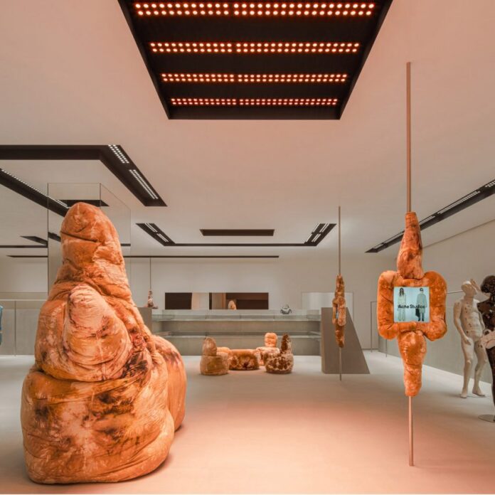 Interior of Acne Studios store by Halleroed