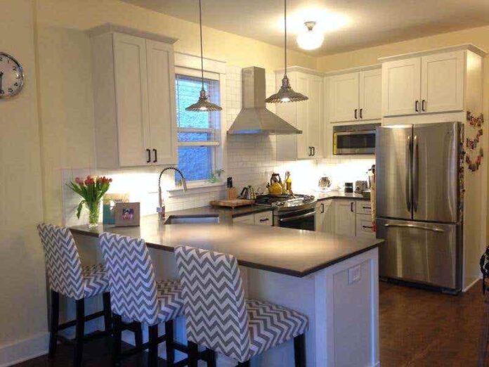 White Shaker Cabinets in Chicago Kitchen Remodel