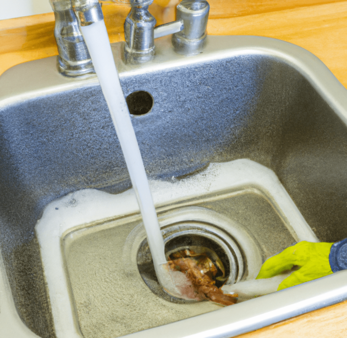 unclogging a kitchen sink