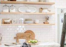 open kitchen shelving