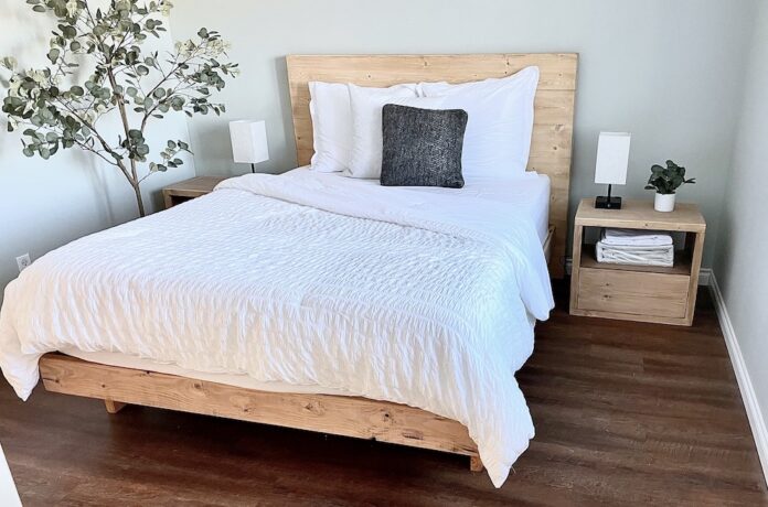 diy midcentury modern bed westelm anton bed knock off