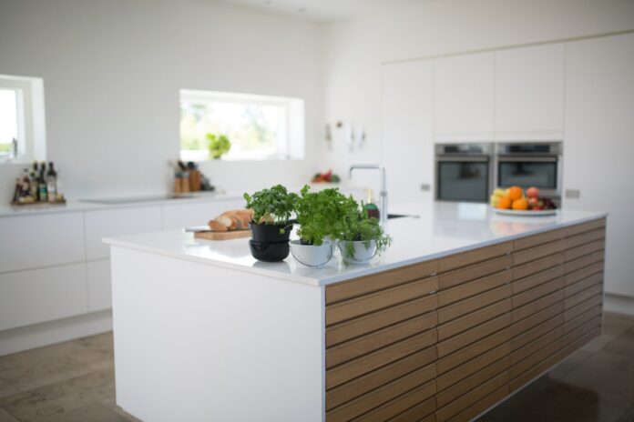 A Kitchen Island with Seating