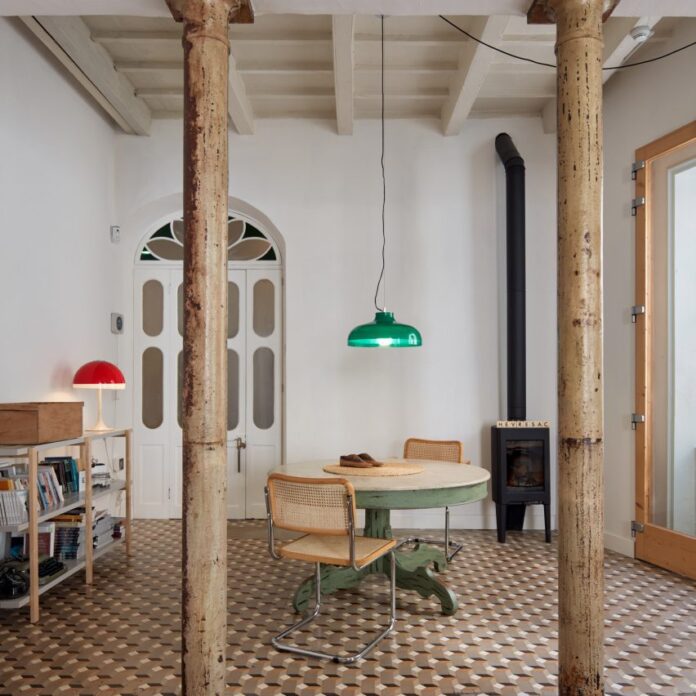 Living room of Hevresac Hotel in Menorca by Emma Martí Arquitectura