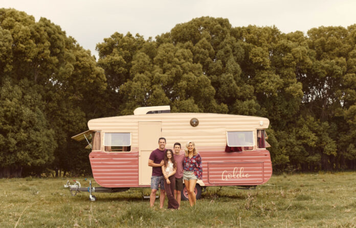 How This Family Transformed An Old Caravan Into A 70s-Inspired Dream