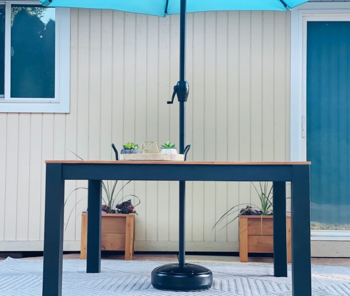 square outdoor table for 8