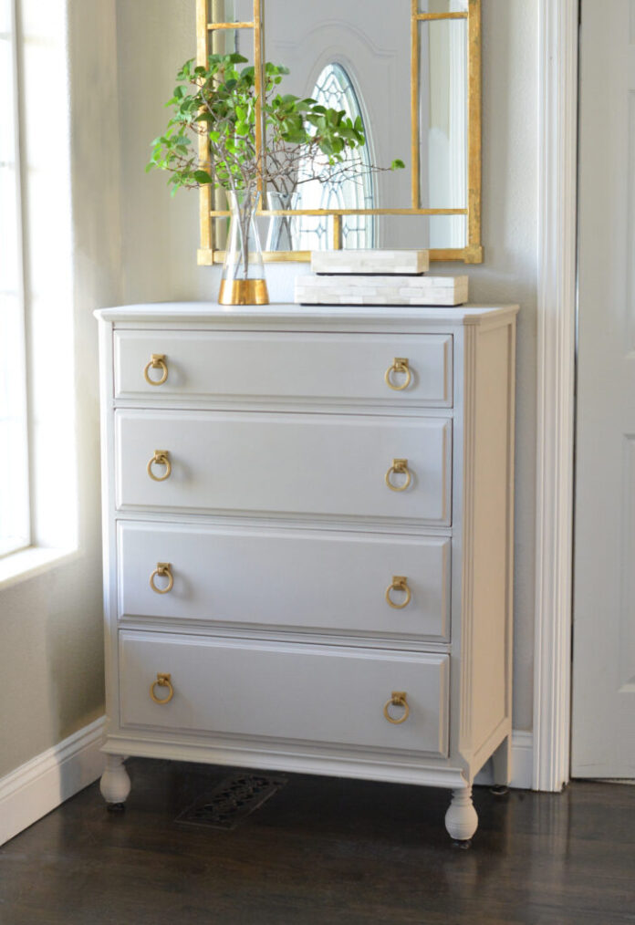 Budget Friendly Unique Brass Pulls + Dresser Redo