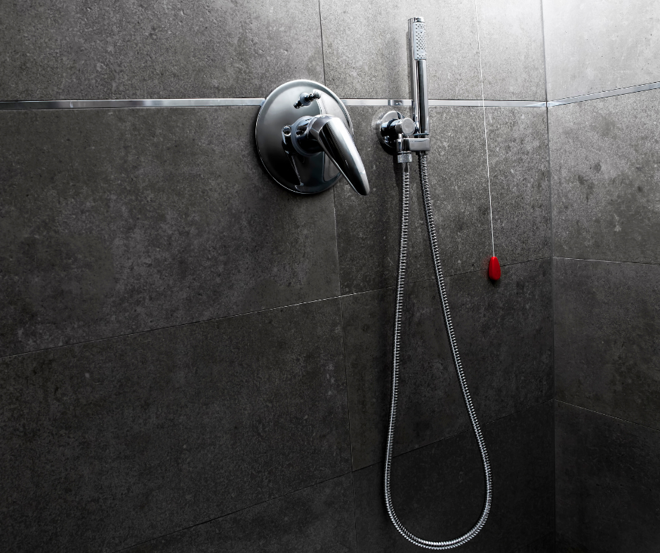 A single handle Glacier Bay shower faucet with low water pressure