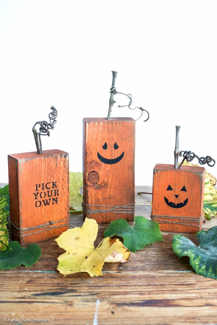 wood pumpkin kid craft