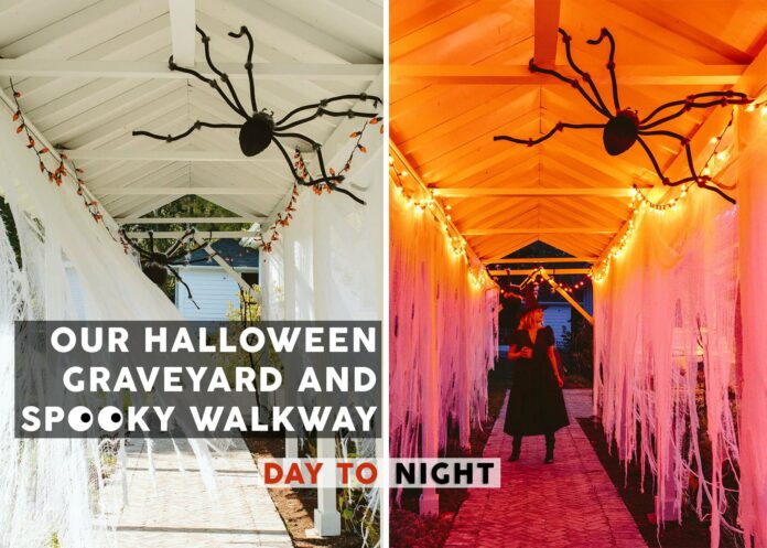 Our DIY Halloween Graveyard (+ My Favorite Halloween Decoration To Make Your Spooky Yard Come Aliiivve)