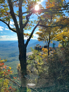 Autumn view off mountain looking west in SC