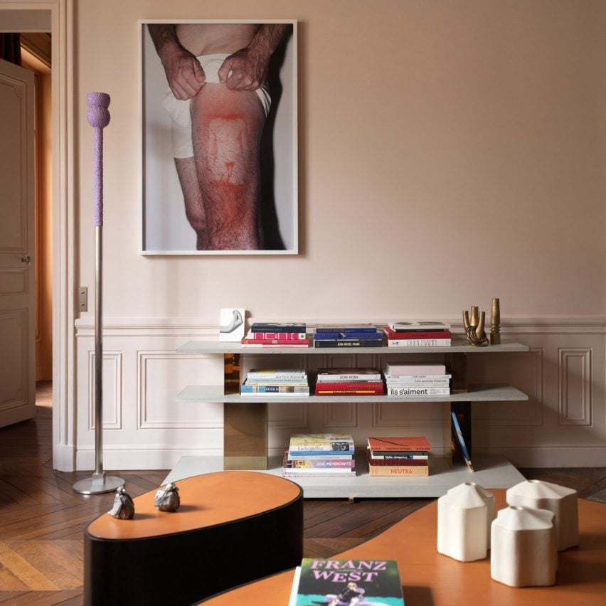 Living room in Paris apartment by Canal Saint Martin