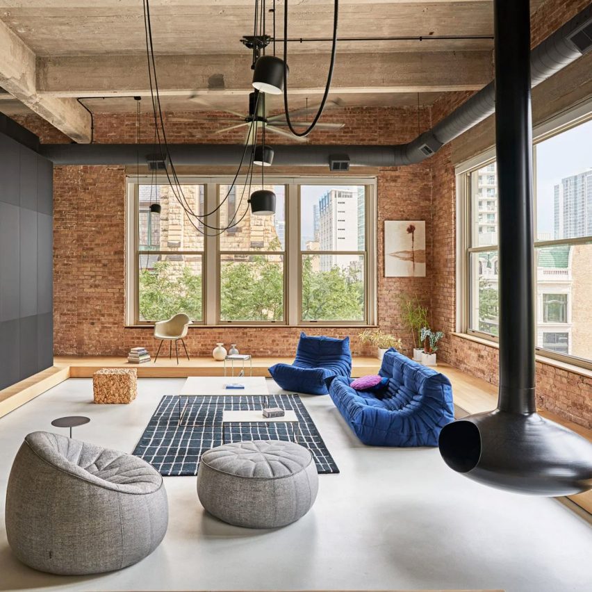Industrial-style living room