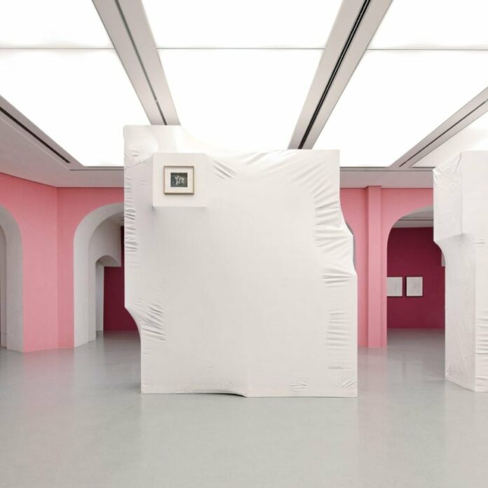 Didier Faustino creates shrink-wrapped scenography for Paula Rego exhibition