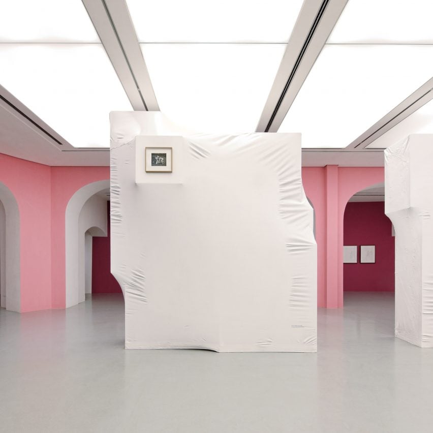 Didier Faustino creates shrink-wrapped scenography for Paula Rego exhibition