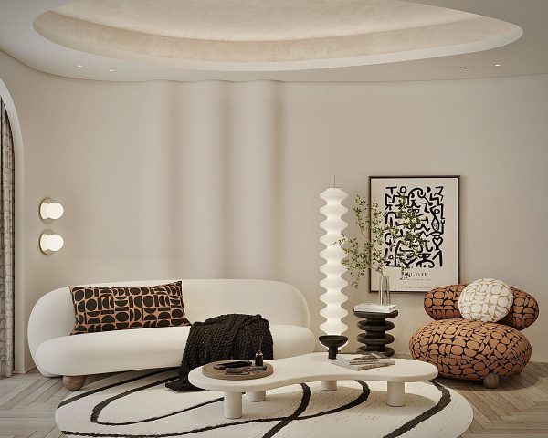 Embracing Curves in Modern Living with Sculptural Furniture and Organic Forms
