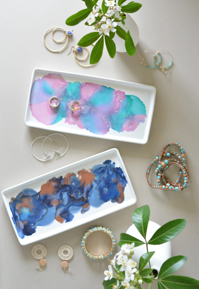 DIY Alcohol Ink Trays