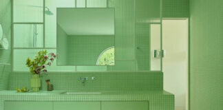 14 Incredible Bathrooms That Play With Colour + Texture