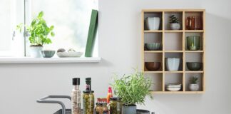 This JYSK shelf is going viral on Instagram as a clever solution to neatly display mugs in a kitchen