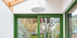 Nine home interiors brightened with colourful window frames