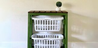 single laundry basket dresser